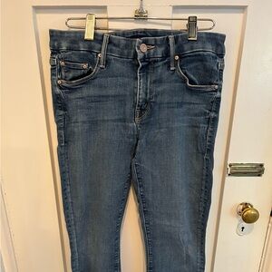 Mother Looker Ankle Fray Denim Jeans in Girl Crush Size 27